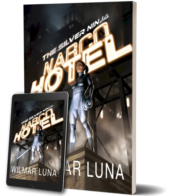 Cover of Narco Hotel in paperback and ebook format.